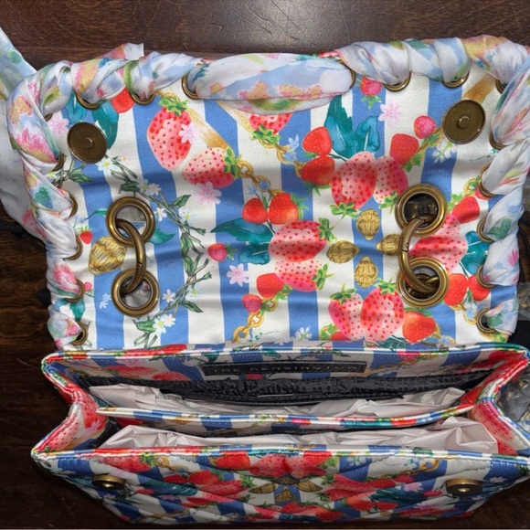 Kurt Geiger The Kensington Strawberry Floral Striped Shoulder🔥 - Picture 7 of 17